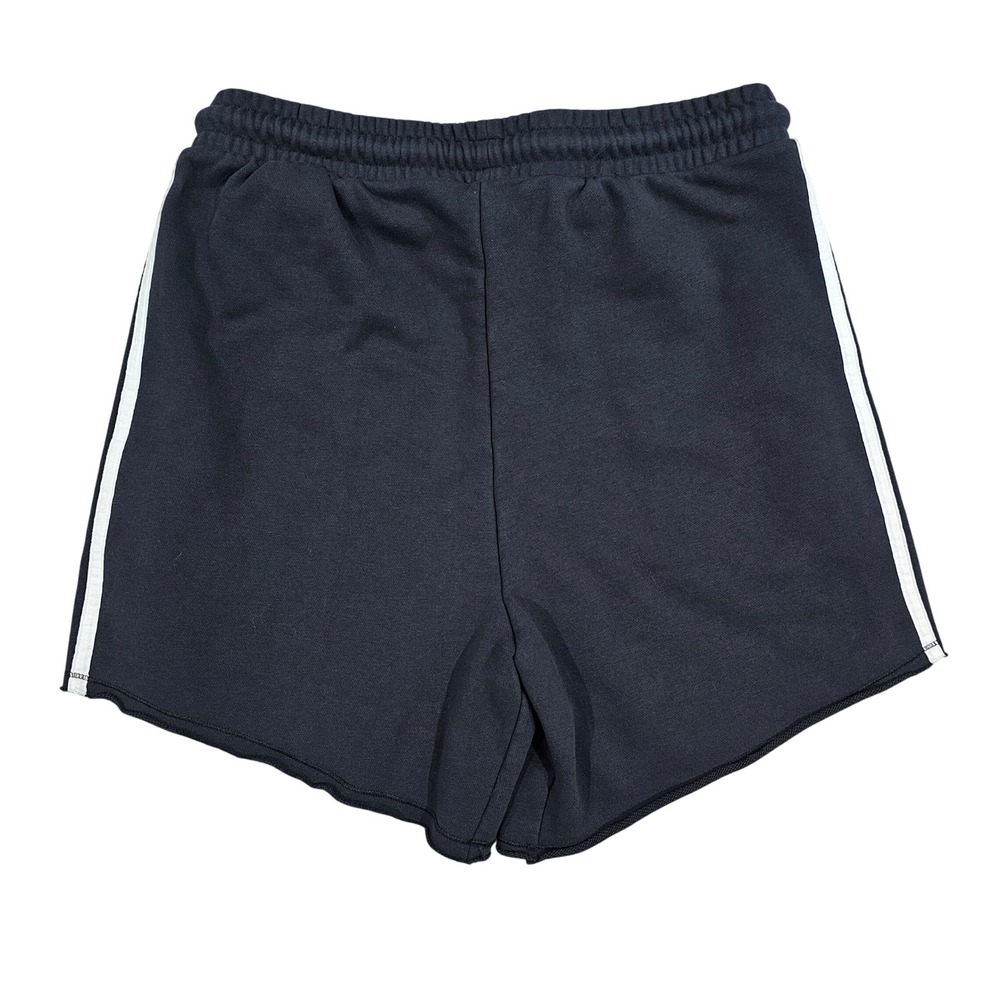 Adidas Essentials Men M Blue Shorts Recycled Cotton 3-Stripe French Terry Sport - Picture 2 of 5